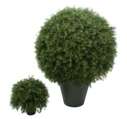 3/4 de bola de romero verde con maceta - 46x40cm