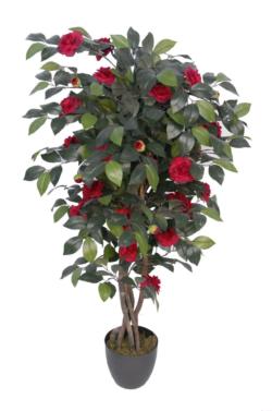 arbol de camelia roja tronco trenzado - 110cm