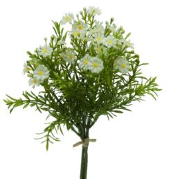Atado de margarita blanca plastico - 25cm