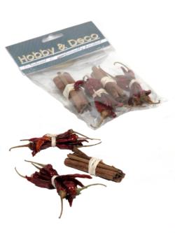 Bolsa de atados de chile y canela
